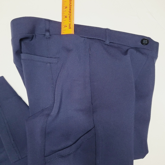 Betabrand 7-Pocket Pants Yoga Women's Medium Long Bootcut Navy Classic Pull On - Picture 13 of 13